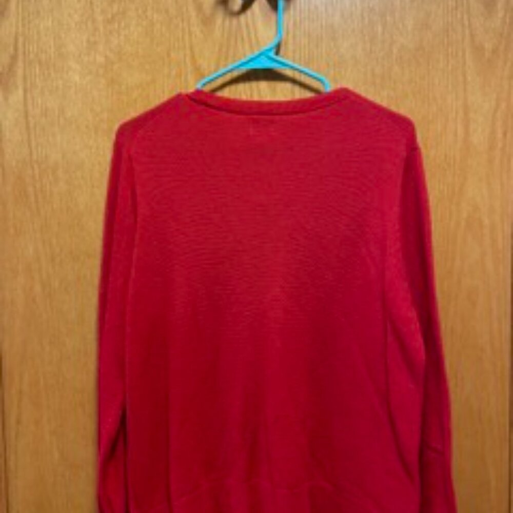 Red Button-Up Cardigan - Picture 2 of 2